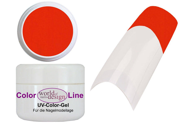 5 ml. UV Farbgel Orange - Nagelgel für Fullcover oder French