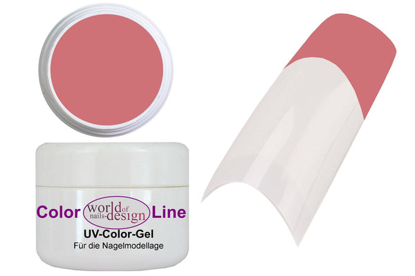 5 ml. UV Farbgel "Nude Rosé" - deckendes MakeUp Gel für Fullcover / French