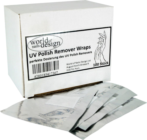 100 Remover Pads zur schonenden Entfernung von UV Lack, Polish Gel, Acryl - Vorratsbox