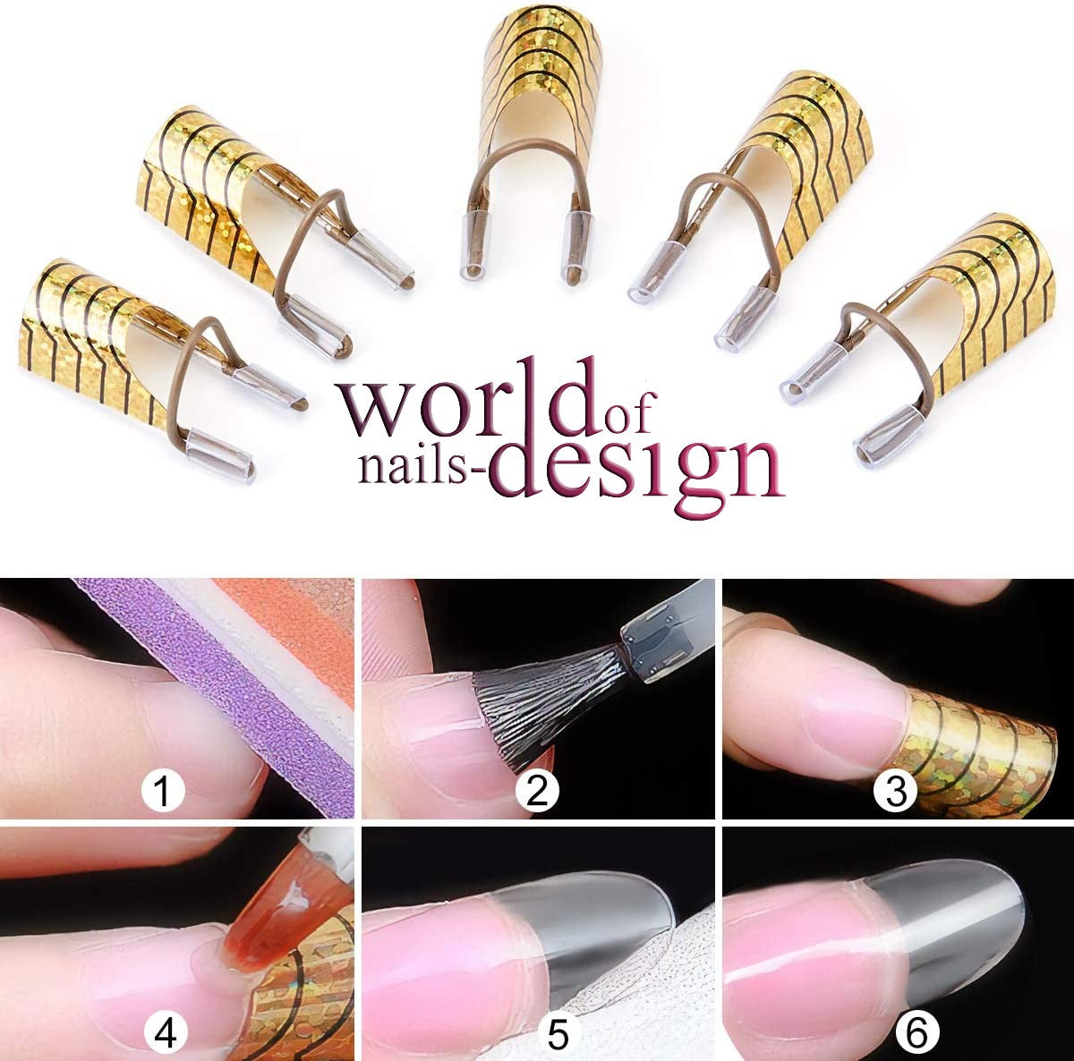 Modellier Schablonen Stiletto Selbstklebend – 500er Pack Für Nageldesign Mit Gel Und Acryl