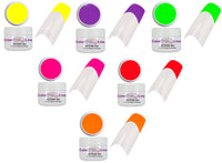 UV / LED Neon Farbgel - Neon Gel Pink + Gelb + Rot + Grün + Orange + Violett - Einzeln oder  Set