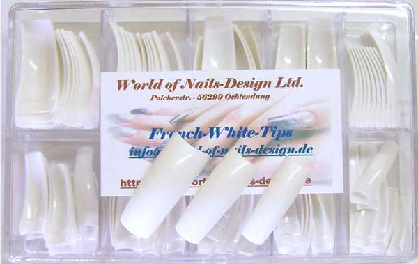 100 er Box  / 500 er Box - N-Tips Natur / Clear Tips transparent oder French White weiss -  Style 11 oder Style 14 - freie Auswahl