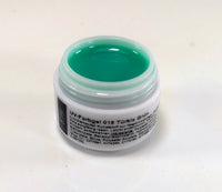 Traumfarbe: 5 ml PREMIUM UV / LED Gel " Türkis-Grün "  - Nagelgel für Fullcover oder French No. 018