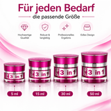 Nagelgel für Profi`s:  UV + LED Gel, ProLine 3 in 1,  dickviskose klar - Designer Tiegel Pink / Violett