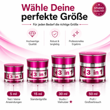 Nagelgel für Profi`s:  UV + LED Gel, ProLine 3 in 1,  dickviskose klar - Designer Tiegel Pink / Violett