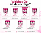 Nagelgel für Profi`s:  UV + LED Gel, ProLine 3 in 1,  dickviskose klar - Designer Tiegel Pink / Violett