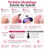 Nagelgel für Profi`s:  UV + LED Gel, ProLine 3 in 1,  dickviskose klar - Designer Tiegel Pink / Violett