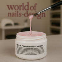 Kabinettgröße LED/UV-Fiberglas Gel dickviskose milchig rosa 1 Phasengel, Aufbaugel - Auswahl 30 ml. bis 250 ml.