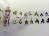 XXL Rolle - 𝐌𝐚𝐠𝐢𝐜 𝐅𝐨𝐥𝐢𝐞𝐧 "Flammen" - Edel in metallic Optik mit Farbverlauf - 𝐓𝐫𝐚𝐧𝐬𝐟𝐞𝐫 𝐅𝐨𝐥𝐢𝐞𝐧 - Zauberfolien