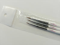 Pinsel Set 3 teilig weiss-  Fineliner Pinsel für das filigrane Nagel Design