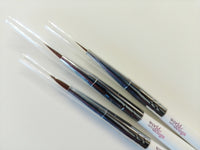 Pinsel Set 3 teilig weiss-  Fineliner Pinsel für das filigrane Nagel Design