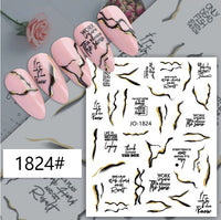 filigrane Nail Tattoo / Nagelfolie selbstklebend / Nagel - Sticker für jeden Anlass