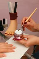 Nagelgel für Profi`s:  UV + LED Gel, ProLine 3 in 1,  dickviskose klar - Designer Tiegel Pink / Violett