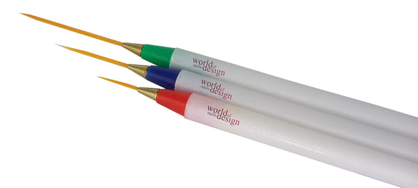 Pinsel SET 3 teilig - Schlepper Pinsel EXTRA lang - Gelmalerei Painting Nailart