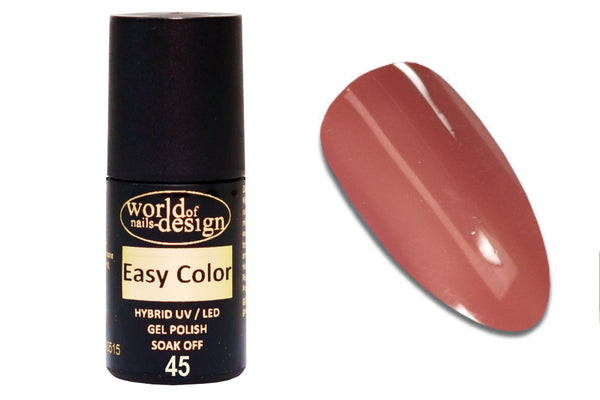 𝐄𝐚𝐬𝐲 𝐂𝐨𝐥𝐨𝐫 LED/UV Polish Gel, Hybridlack, Soak Off Gel ablösbar- 𝐁𝐞𝐢𝐠𝐞 𝐑𝐨𝐭 𝐎𝐒 - 𝟒𝟓 - 6 ml