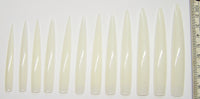 XXL - Stiletto Tips - 12er Set - Natur / Klar - freie Auswahl