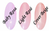 4 x 15 ml. Spar-Set: UV/LED Gelee Gel, Jelly Gel, Aufbaugel, Camouflage, sehr gut für Anfänger,  baby rosa, cover light rosé, cover beige + klar