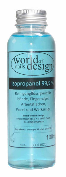 100 ml Isopropanol 99,9% Fettlöser, Flächenreiniger, Pinselreiniger bei der Gel- und Acrylmodellage