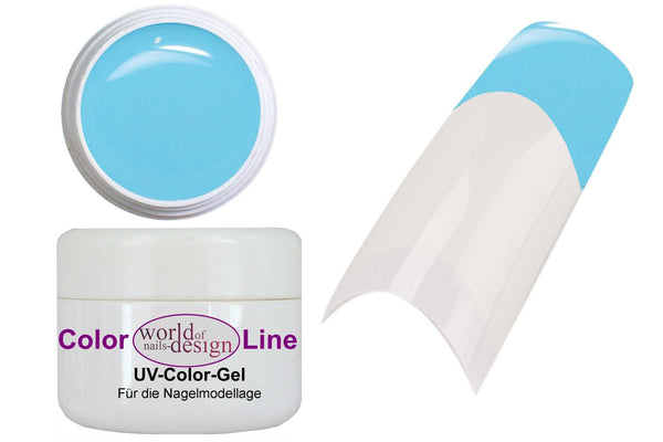 5 ml. UV / LED Farbgel Hellblau - Nagelgel für Fullcover oder French