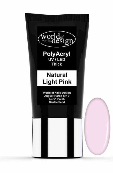 30 ml.  PolyAcryl Gel Natural light pink -  UV / LED Acryl-Sytem in der Tube