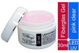 30 ml LED/UV-Fiberglas Gel dickviskose pink clear, rosa klar 1 Phasengel, Aufbaugel
