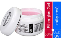 Kabinettgröße LED/UV-Fiberglas Gel dickviskose milchig rosa 1 Phasengel, Aufbaugel - Auswahl 30 ml. bis 250 ml.