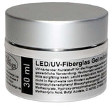 Sonder-Edition: 30 ml. LED/UV-Gel Fiberglas rosa milchig dickviskose,  Aufbaugel, 1Phasen, Tiegel Silber