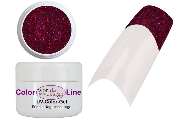 5 ml UV Glitter Gel "Magic Star" - luxuriöses Glittergel Purple Blue - Violett Rot Blau
