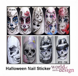 Halloween / Karneval - Premium Water Nail Tattoo Sticker - freie Auswahl