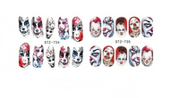 Halloween / Karneval - Premium Water Nail Tattoo Sticker - freie Auswahl