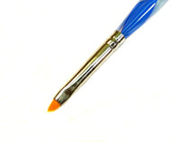 Profi Gel Pinsel - Katzenzunge Gr. 2 Metallic Blau - One Stroke, Painting