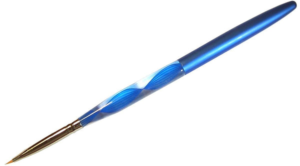 Profi Gel Pinsel - Katzenzunge Gr. 2 Metallic Blau - One Stroke, Painting