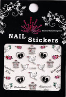 Besonderer Anlass: Water Nail Tattoo Sticker Liebe, Herzen, Valentin TJ098
