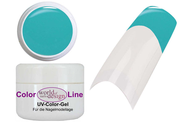 5 ml. UV Farbgel Türkis V12003, Nagelgel für Fullcover oder French