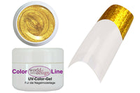 5 ml UV Farb-Gel "Metallic Glitter Fein-Gold" B 320 - Nagelgel für Fullcover oder French