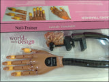 XXL Nail-Trainer - Übungshand incl. flexibler Tischbefestigung + 100 Wechsel Tips