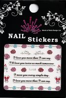 Water Nail Tattoo Sticker Love - Hochzeit, Liebe, Rosen, Verlobung TJ105