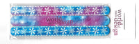Set mit 3 Stück - Designer Feilen Digitaldruck Ice flowers - Snowflakes Körnung 180/240