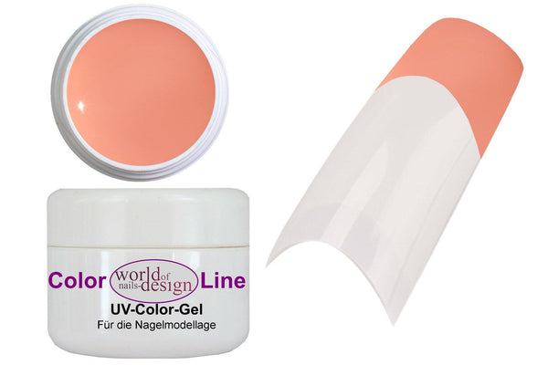 5 ml. UV Farbgel Lachs -  Nagelgel für Fullcover oder French