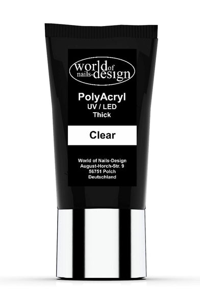 30 ml.  PolyAcryl Gel  klar - UV / LED Acryl-Sytem in der Tube